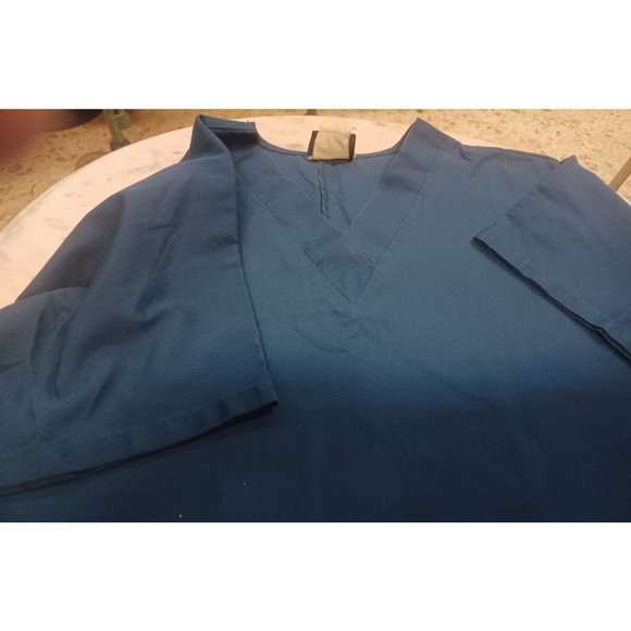 Scrub Set Women's Small Blue Green Solid Both Pieces - Picture 2 of 4